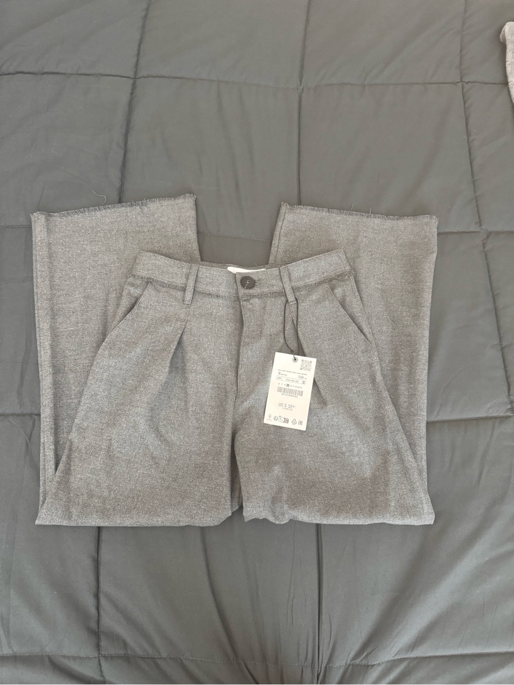 Zara Charcoal Gray Dress Pants